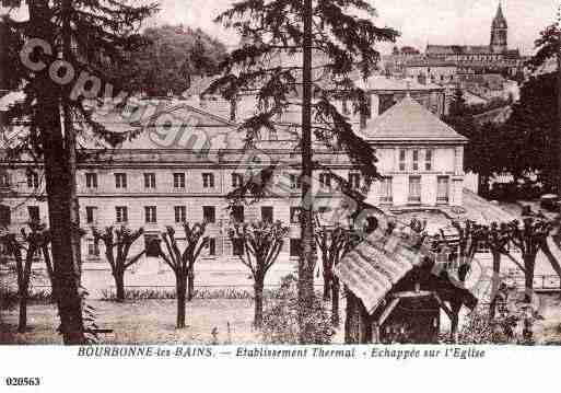 Ville de BOURBONNELESBAINS, carte postale ancienne