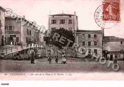 Ville de CHAPONOST, carte postale ancienne