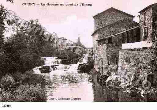 Ville de CLUNY, carte postale ancienne