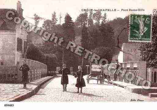 Ville de CRECYLACHAPELLE, carte postale ancienne