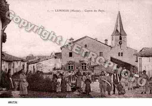 Ville de LEMMES, carte postale ancienne