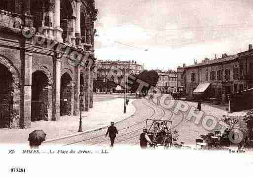 Ville de NIMES, carte postale ancienne