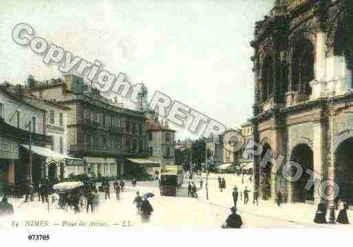 Ville de NIMES, carte postale ancienne