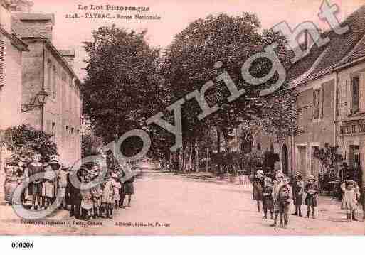 Ville de PAYRAC, carte postale ancienne