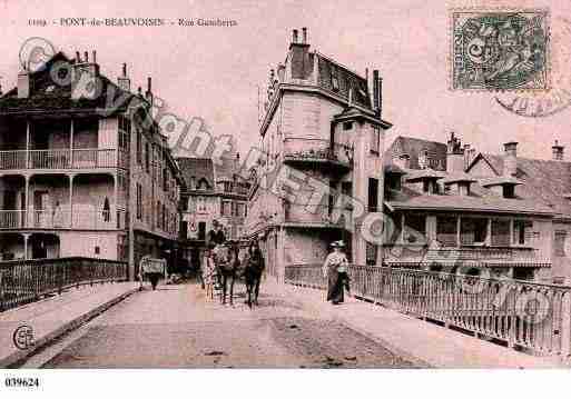 Ville de PONTDEBEAUVOISIN(LE), carte postale ancienne