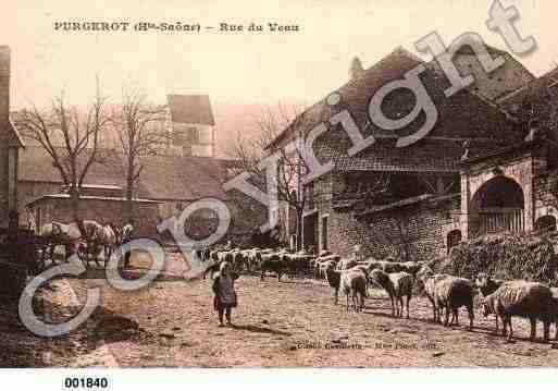 Ville de PURGEROT, carte postale ancienne
