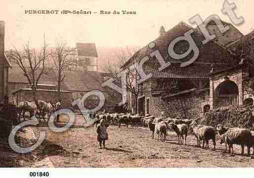 Ville de PURGEROT, carte postale ancienne