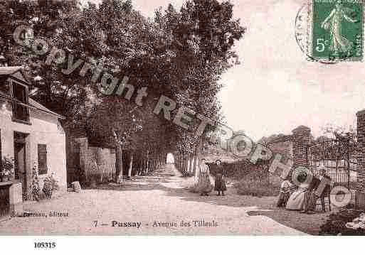 Ville de PUSSAY, carte postale ancienne