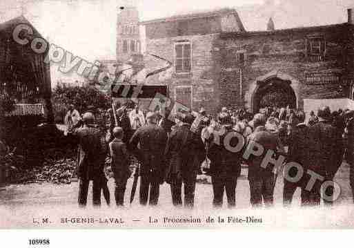 Ville de SAINTGENISLAVAL, carte postale ancienne