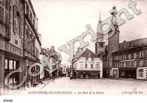 Ville de SAINTPOURCAINSURSIOULE, carte postale ancienne