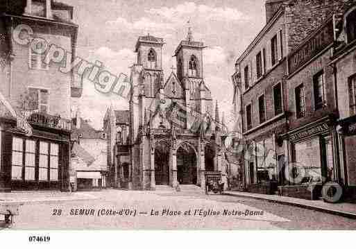 Ville de SEMURENAUXOIS, carte postale ancienne