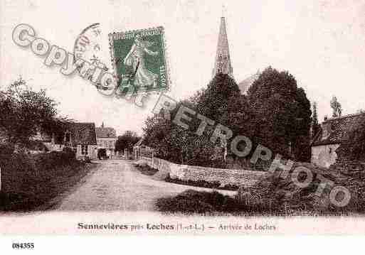 Ville de SENNEVIERES, carte postale ancienne