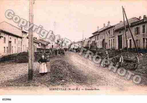 Ville de SORNEVILLE, carte postale ancienne