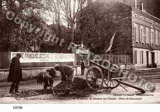 Ville de VILLENEUVESURLOT, carte postale ancienne