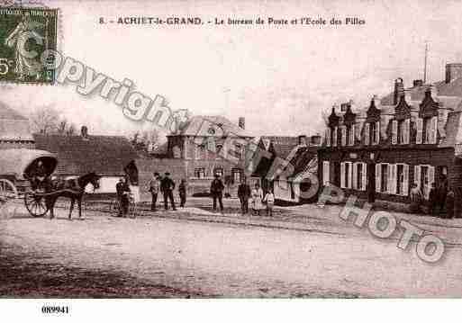 Ville de ACHIETLEGRAND, carte postale ancienne