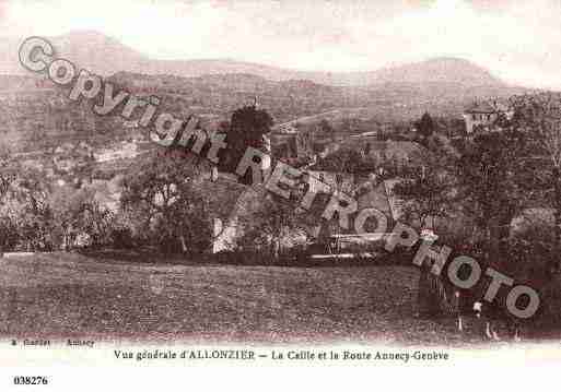 Ville de ALLONZIERLACAILLE, carte postale ancienne