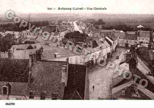 Ville de ARTENAY, carte postale ancienne