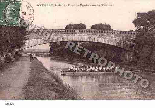 Ville de AVESSAC, carte postale ancienne