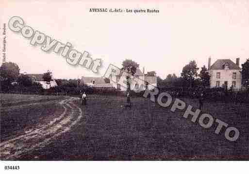 Ville de AVESSAC, carte postale ancienne