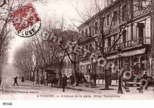 Ville de AVIGNON, carte postale ancienne