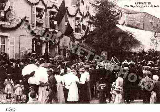 Ville de AZERAILLES, carte postale ancienne