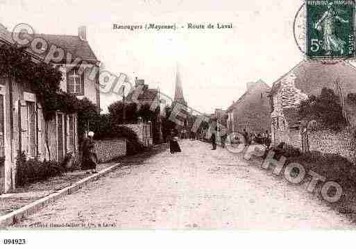 Ville de BAZOUGERS, carte postale ancienne