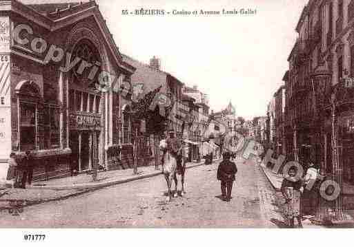 Ville de BEZIERS, carte postale ancienne