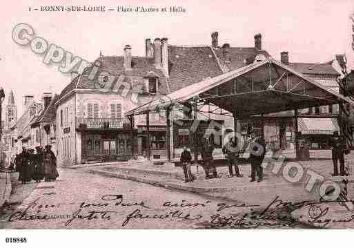 Ville de BONNYSURLOIRE, carte postale ancienne