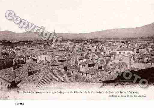 Ville de CARPENTRAS, carte postale ancienne Ville de CARPENTRAS, carte postale ancienne