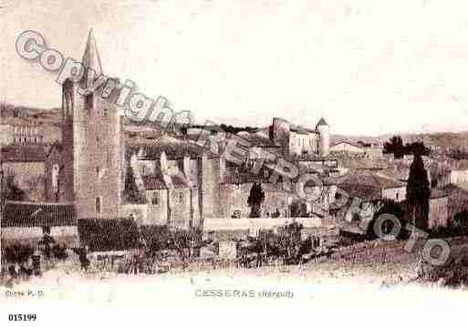 Ville de CESSERAS, carte postale ancienne