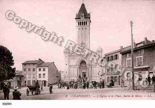 Ville de CHAPONOST, carte postale ancienne