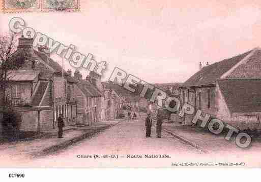 Ville de CHARS, carte postale ancienne