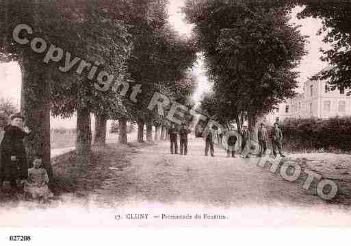 Ville de CLUNY, carte postale ancienne