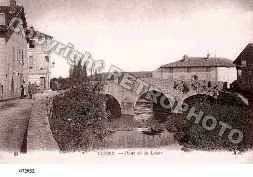 Ville de CLUNY, carte postale ancienne