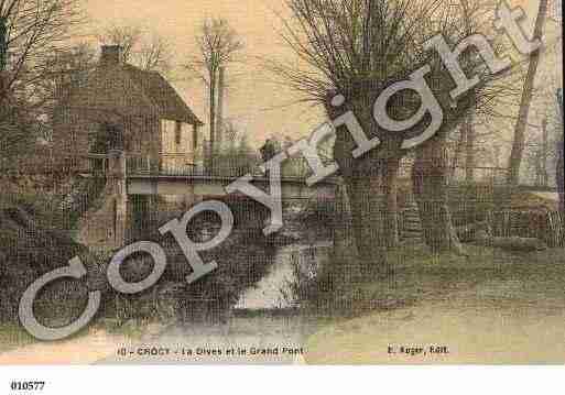 Ville de CROCY, carte postale ancienne