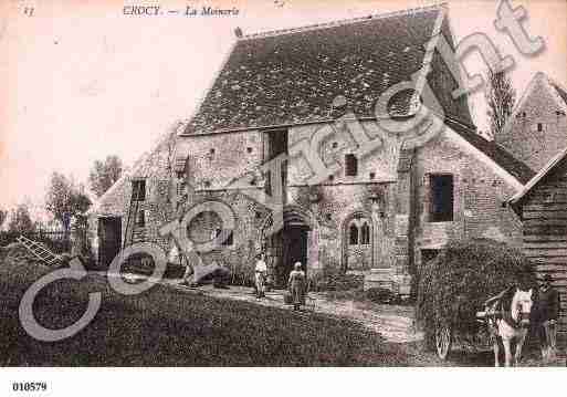 Ville de CROCY, carte postale ancienne