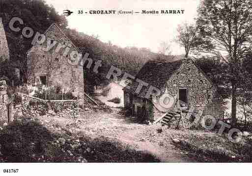 Ville de CROZANT, carte postale ancienne