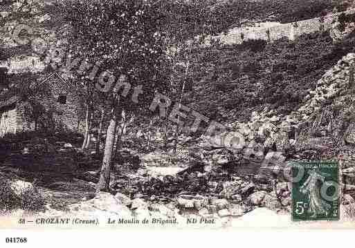 Ville de CROZANT, carte postale ancienne