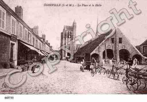 Ville de EGREVILLE, carte postale ancienne