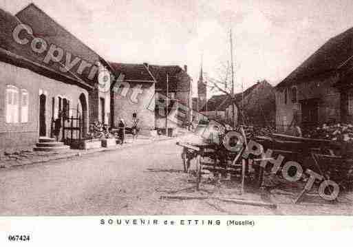 Ville de ETTING, carte postale ancienne