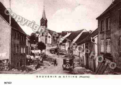 Ville de ETTING, carte postale ancienne