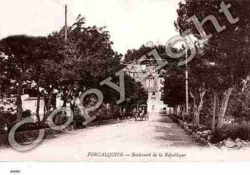 Ville de FORCALQUIER, carte postale ancienne