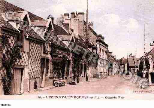 Ville de LUCENAYL\'EVEQUE, carte postale ancienne