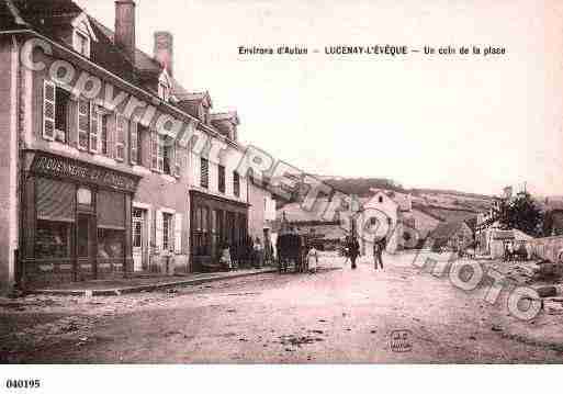 Ville de LUCENAYL'EVEQUE, carte postale ancienne