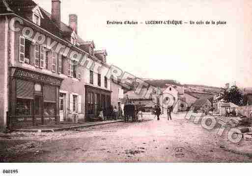 Ville de LUCENAYL\'EVEQUE, carte postale ancienne