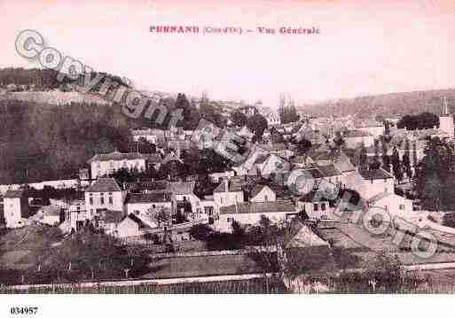 Ville de PERNANDVERGELESSES, carte postale ancienne