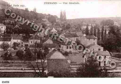 Ville de PERNANDVERGELESSES, carte postale ancienne