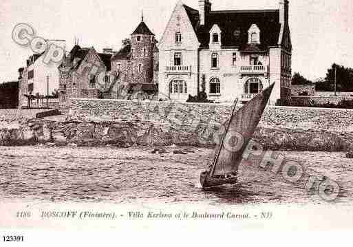 Ville de ROSCOFF, carte postale ancienne