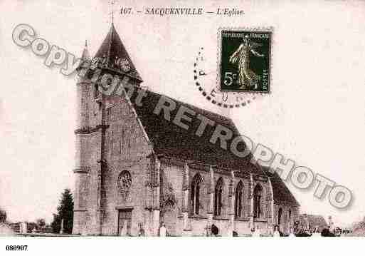 Ville de SACQUENVILLE, carte postale ancienne Ville de SACQUENVILLE, carte postale ancienne