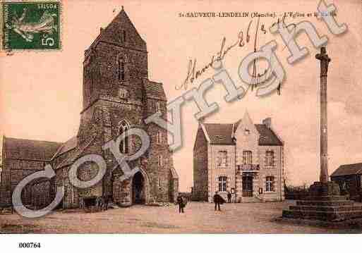 Ville de SAINTSAUVEURLENDELIN, carte postale ancienne Ville de SAINTSAUVEURLENDELIN, carte postale ancienne